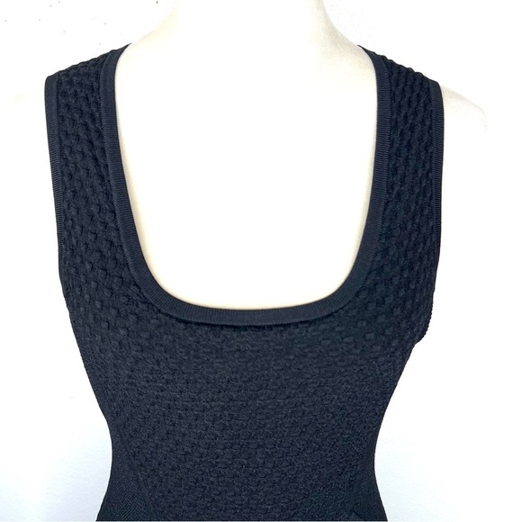 RAG & BONE Bodycon Stretch Dress Black Sheer Mesh Back Mini Sleeveless Small - Picture 3 of 14